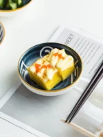 Japanese-style ceramic small dish home seasoning dish sauce dish creative small soy sauce vinegar dish round snack dish - Image 5