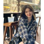 Retro Hong Kong style shirt jacket women early spring long-sleeved shirt design sense niche thin section spring jacket women - Image 3