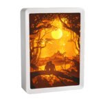 Creative photo frame lamp decoration Guofeng paper lamp couple gift Tanabata bedside night lamp 3d three-dimensional light and shadow paper carving lamp - Image 4