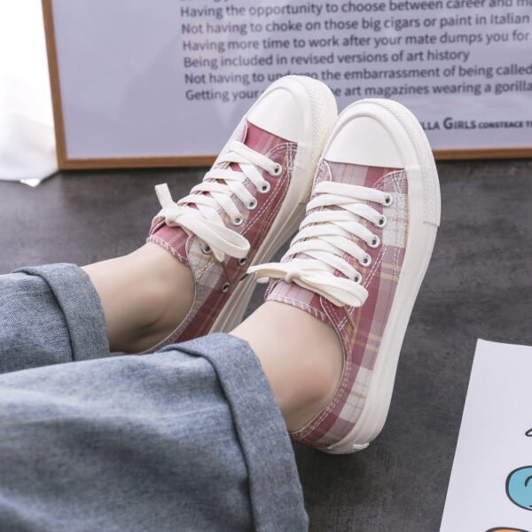 Winning autumn and winter Japanese canvas shoes female students small fresh soft girl cute JK style basic flat shoes