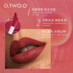 O.TWO.O high-energy dense fog matte lip glaze non-stick cup velvet matte lip gloss lipstick 1017 - Image 2