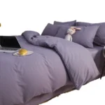Bed four-piece set winter wash quilt cover pure color bed sheet quilt cover 4-piece set dormitory three-piece bedding Nantong - Image 5