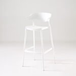 Nordic designer bar chair minimalist front desk plastic bar chair stacking ins net red bar horn high stool - Image 6