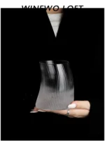 {Yun Fan Ji Cang Hai} Medieval Glass VINTAGE Finnish Cup Whiskey Glass Nordic Wind Ins Wind Cup - Image 3