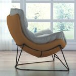 Nordic leisure balcony snail can lie down minimalist living room bedroom technology cloth light luxury net red lazy single sofa chair - Image 2