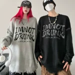 Vintage Loose Oversize Sweater - Image 2