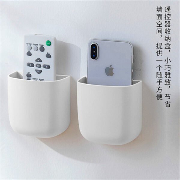 Creative remote control storage box explosive style wall-mounted desktop finishing box bedside mobile phone charging bracket without punching