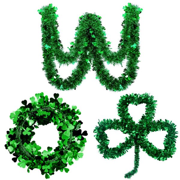 Cross-border new St. Patrick's green clover top Irish festival atmosphere decoration scene props