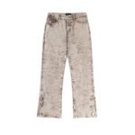 Vintage washed and worn tie-dyed casual jeans - Image 4