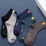 Socks men's spring and summer socks SP letter versatile men's socks anti-odor sweat-wicking sports socks men's cotton socks Zhuji socks - Image 2