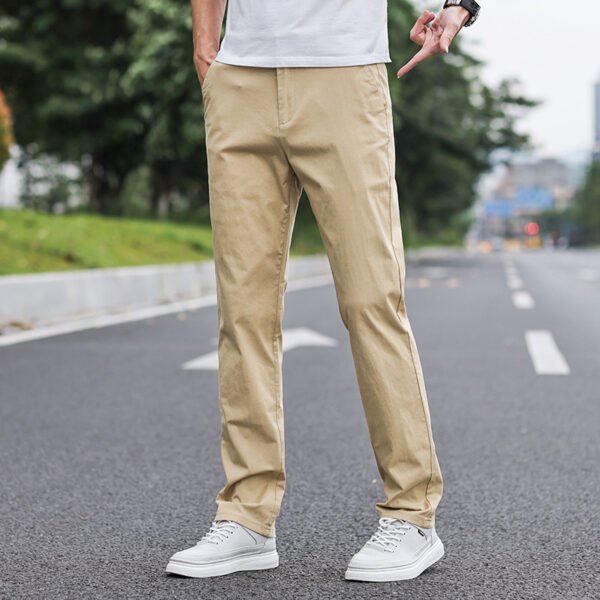 Casual pants men's autumn and winter fleece thickened workwear men's and women's office pants men's straight leg loose business 4S store sales trousers