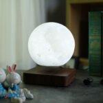 Table Lamp Atmosphere Bedside Lamp Creative Gift Light Luxury Craft Night Lamp Maglev Moon Lamp Mid-Autumn Festival Gift