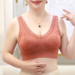 Mother's underwear no steel ring bra women's thin vest style bra middle-aged and elderly sports underwear plus size bra - Image 8