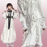 Palace style loose white shirt dress