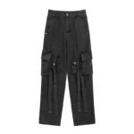 Vintage washed and worn ribbon jeans - Image 4