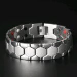 European and American cross-border hot sale men's detachable magnet bracelet stainless steel bracelet storage hexagonal energy bracelet - Image 3