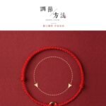 Year of the Horse Natal Year Peace Buckle Alloy Red Rope Bracelet Hand Woven Bracelet Anklet Couple Gift - Image 5