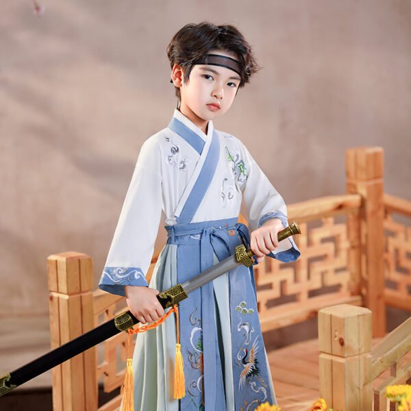 Boys' embroidered hanfu