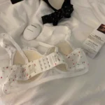 Japanese floral underwear girls high school students pure desire no steel ring small chest gathered summer thin bra bra - Image 3