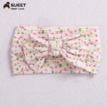 Niansheng jewelry new children's hair accessories European and American wide-brimmed elastic nylon embossed bow baby print headband - Image 6