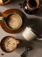 Vintage rough pottery coffee cup - Image 3