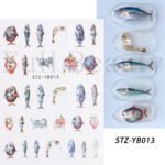Cross-border Hot Manicure 3D Adhesive Sticker Little Sweet Potato Summer Cute Bear Caterpillar Holographic Fish Art Nail Sticker - Image 6