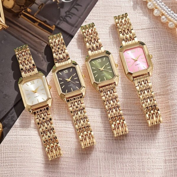 Cross-border foreign trade new women's watch light luxury rigid belt square quartz watch fashion simple student watch wholesale
