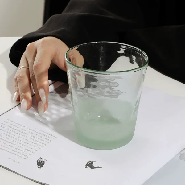 {Mint at the beginning of zero and long night together} Medieval Japanese glass wine glass water glass beer mug wabi sabi cup vintage