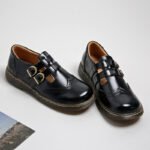 Beauty foot power Mary Jane shoes summer thin section Japanese double buckle new low top flat bottom round toe small leather shoes women - Image 4