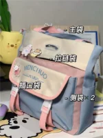 Japanese ins style college style bag female Korean version large capacity Messenger bag girl student commuting shoulder bag - Image 4