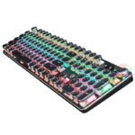 Meishang E family 820A retro punk electroplating knob luminous mechanical keyboard eat chicken computer game keyboard cross-border - Image 2