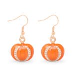 European and American cross-border supply new Thanksgiving earrings female creative alloy dripping oil pumpkin maple leaf turkey earrings earrings - Image 4
