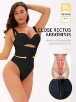 Cross-border European and American insTOPMELON hot style large size ladies high waist T-shaped body shaper D067B - Image 2