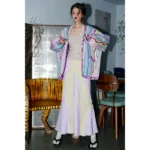 Vintage patchwork high waist denim skirt - Image 2