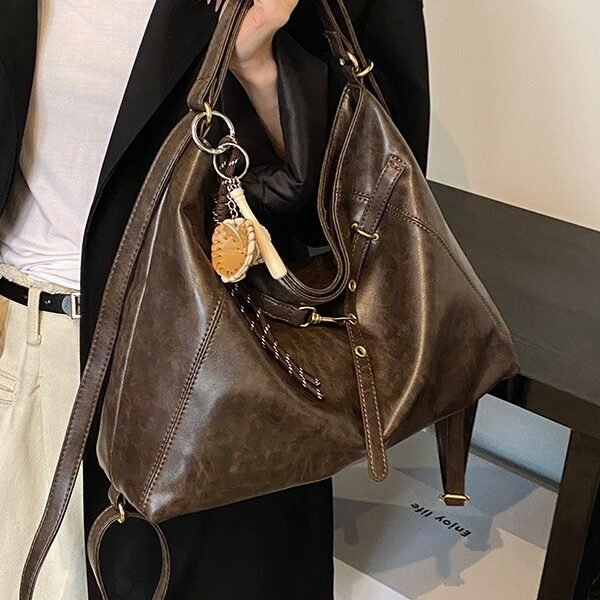 Premium retro large-capacity backpack bag women's fall/winter 2024 new multipurpose shoulder crossbody bag tote bag