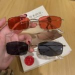 European and American metal small square frame sunglasses, cross-border Korean version sunglasses, men's and women's fashion trends, sunglasses, Internet celebrities, retro square
