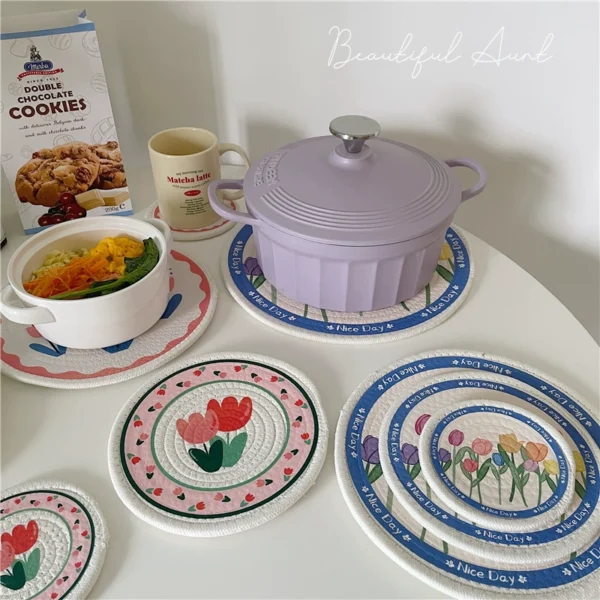 INS wind cotton rope woven tulip insulation pad