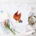 Amazon independent station European and American foreign trade women's clothing Modal Easter printed short-sleeved T-shirt spot wholesale TOPS - Image 4