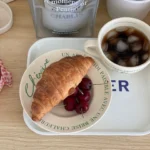 Vintage French cream coffee cup and plate - Image 5
