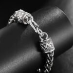 Cross-border hot sale new fashion bracelet men's keel bracelet retro fashion woven punk bracelet factory direct sales - Image 3