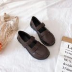 Basic small leather shoes, Japanese schoolgirls, all-match British skirts, jk uniforms, cute soft girls, Mary Jane shoes - Image 4