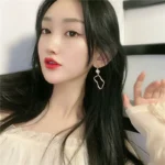 Frosty wind handmade abstract design Japanese style ear clip silver needle - Image 3