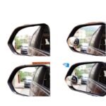 Car rearview mirror small round mirror 360 degree reversing mirror blind spot mirror universal rain eyebrow cover - Image 2