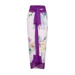 2023 European and American new one-piece swimsuit women's tight and thin retro foreign trade strappy swimsuit suit chiffon long skirt - Image 5