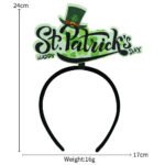 2023 New Irish Festival Green Lucky Headband Headgear St. Patrick's Day Dress Up Shamrock Headband - Image 8