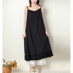 Spring and summer new Japanese women's wear beautiful back suspender dress loose all-match bottoming petticoat vest women's inner wear long skirt - Image 3