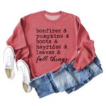 Independent Station Foreign Trade Cross-border Bonfires pumpkins European and American Fashion Thanksgiving Letters Long Sleeve Sweater Women - Image 5