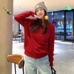 RL Raff with the pony logo Paul embroidered crewneck knit sweater men's autumn and winter warm twist couple pullover sweater - Image 4