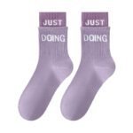 Socks autumn and winter cotton fitness women's socks mid-leg socks yoga socks Pilates cotton socks professional anti-slip and anti-wear sports socks - Image 5