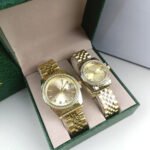 Couple steel band pair watch simple high value quartz watch fashion, light luxury high-end sense waterproof quartz steel band watch - Image 2